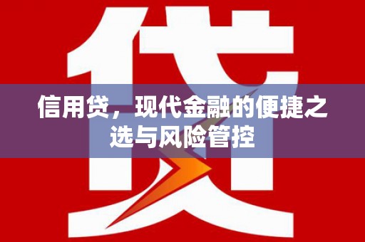 叠彩信用贷，现代金融的便捷之选与风险管控